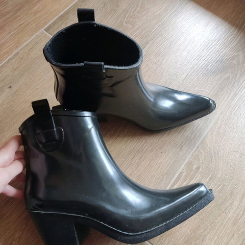 Asos rain ankle boots used, black, size 37