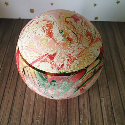 Handmade decorative pot in marble style