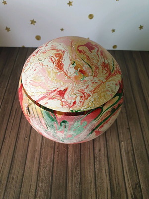 Handmade decorative pot in marble style