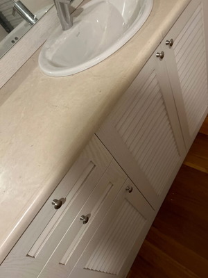 Bathroom cabinet used with marble base