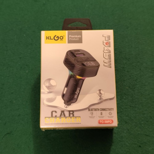 KLGO TC-30PD 45W Car Charger and Bluetooth FM Transmitter
