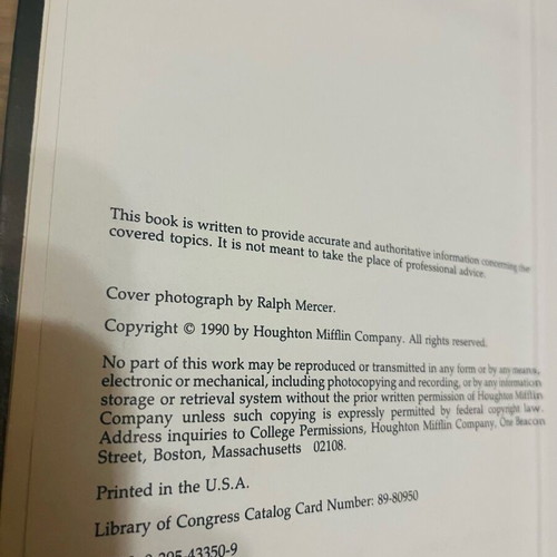 Principles of Accounting Fourth Edition used, English academic textbook