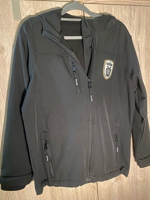 PAOK FC men's jacket like new, large, black with fleece