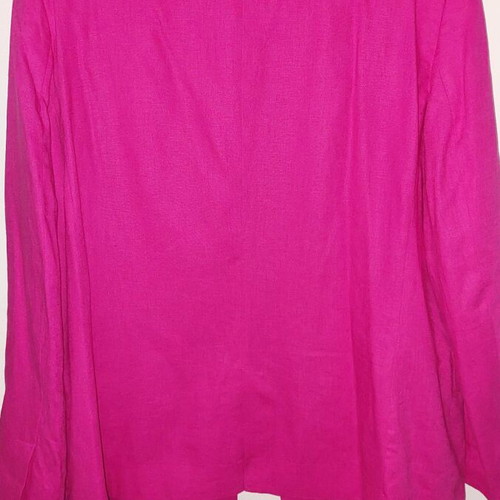Calliope women's linen jacket new, size XL, fuchsia, long
