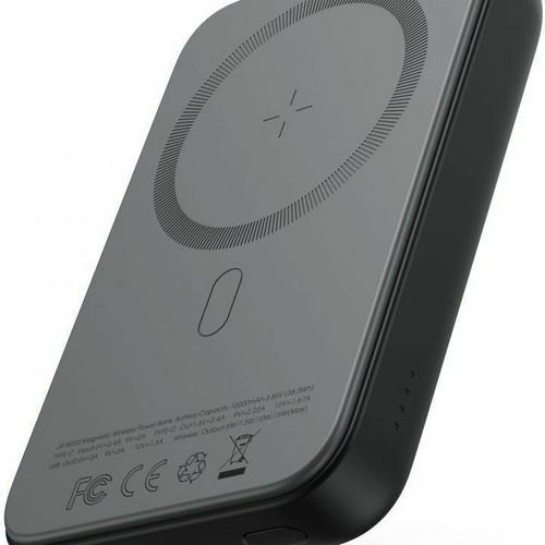 Power Bank 10000mAh 20W με θύρες USB-A και USB-C, μαύρο, Joyroom JR-W020 MagSafe