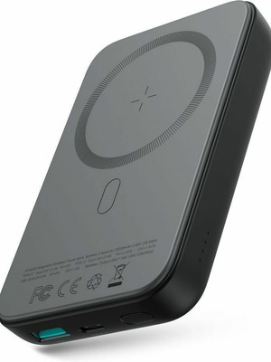 Power Bank 10000mAh 20W με θύρες USB-A και USB-C, μαύρο, Joyroom JR-W020 MagSafe