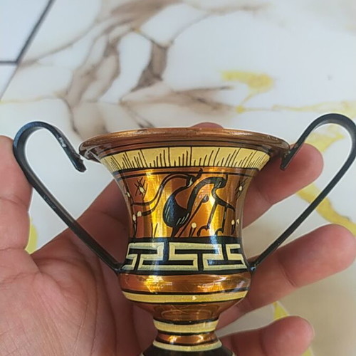 Handmade copper decorative vessel