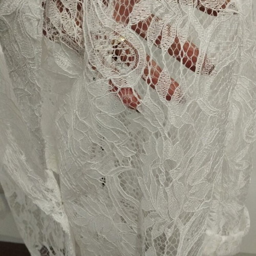 Lace jacket new, white with large lace and one button