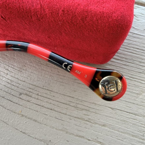 Carolina Herrera sunglasses like new, red