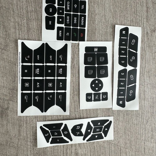 Mercedes button stickers new