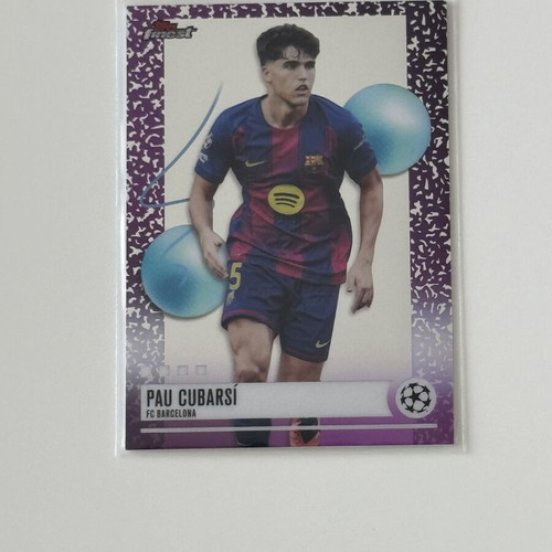 Pau Cubarsi 2025-26 Topps Finest UCL Uncommon Base #362 FC Barcelona card new
