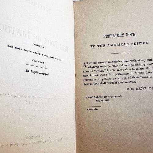 Notes on the Book of Leviticus by C.H. Mackintosh used, 19th century edition