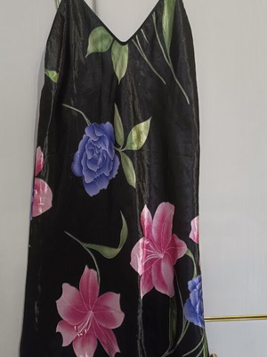 Nightgown satin with adjustable straps like new