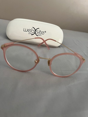 Web myopia glasses new, pink and gold