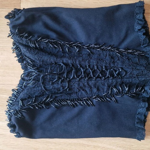 Strapless corset with stones like new, black, size Small/Medium