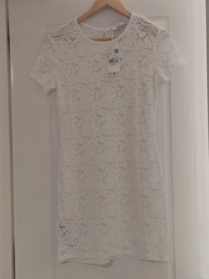 Mango semitransparent mini lace dress new, size M, white