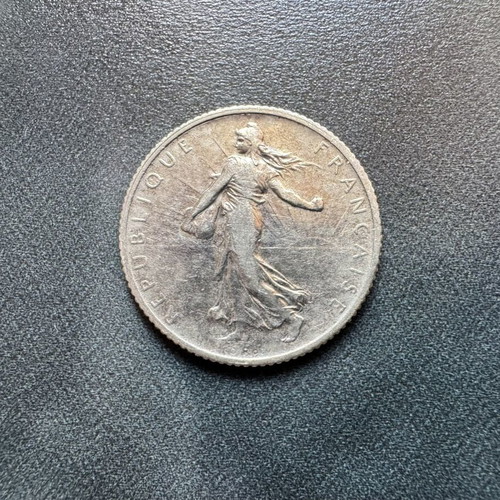 France Silver 1 Franc 1915 Coin used