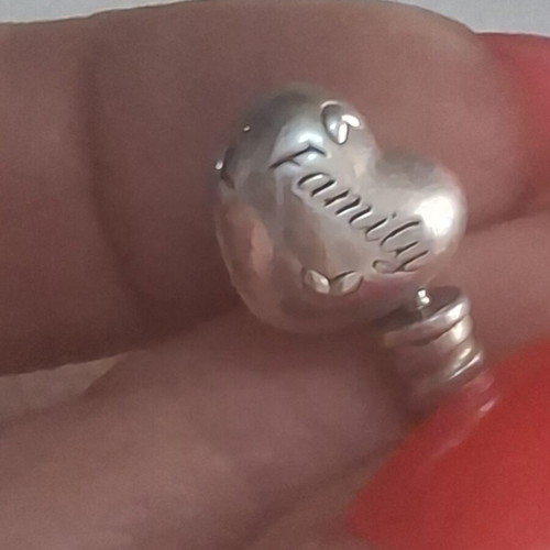 Pandora bracelet 19 cm with heart clasp and family tree zirconia
