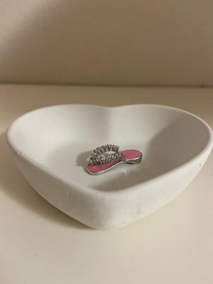Silver pendant necklace flip-flop new, pink and silver