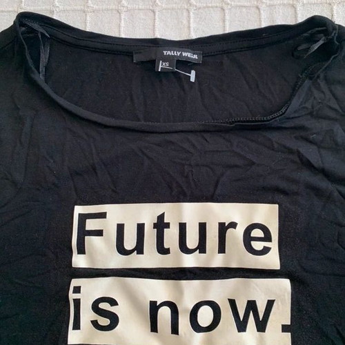 Tally Weijl T-shirt XS used, black and white