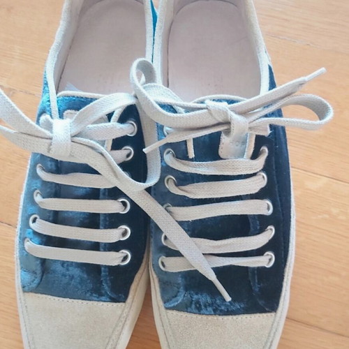 Joe Sneaker Jeans Velvet Emma Hope shoes used, size 38.5-39, beige and blue