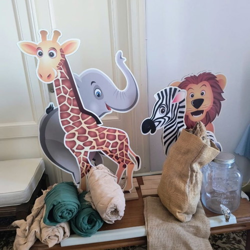 Jungle Baptism Decoration Set like new