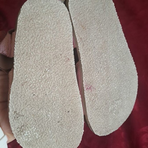Girls' sandals used, size 25, beige pink