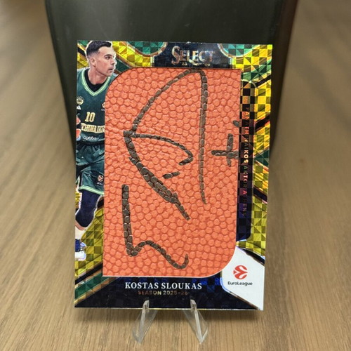 Panini Select EuroLeague Kostas Sloukas 1/3 Jumbo Basketball Auto new