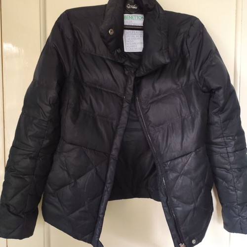 Benetton down jacket used, size small, black