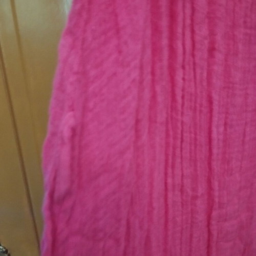 Long fuchsia pink dress used, vintage style, size M