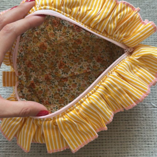 Handmade fabric toiletry bag like new