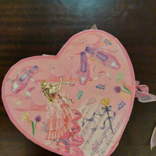 Jewelry box with wind-up ballerina used, Swan Lake melody