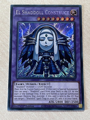 Yu-Gi-Oh El Shaddoll Construct Secret Rare card near mint