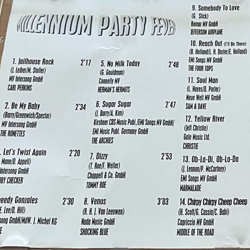 Millennium Party Fever CD like new, pop