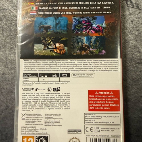 Skull Island: Rise of Kong Nintendo Switch new sealed physical cartridge