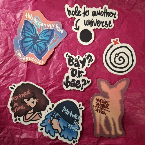 Life is Strange fanmade vinyl sticker set new, 7 pieces