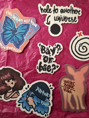 Life is Strange fanmade vinyl sticker set new, 7 pieces