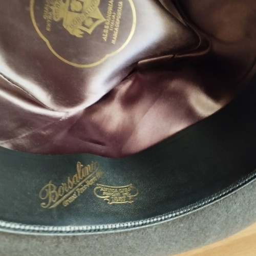 Borsalino hat used, green brown, size 5