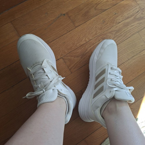 Adidas Galaxy 5 white athletic shoes like new