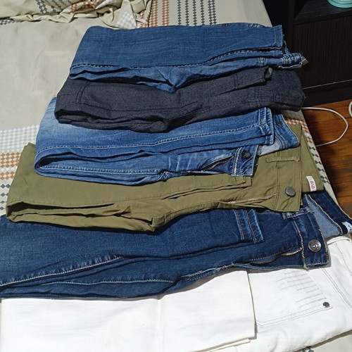 Pack of 6 women's pants, assorted colors and designs, size L