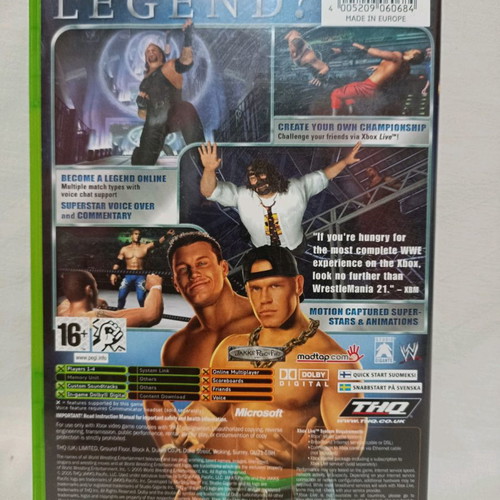 Wrestle Mania 21 Xbox used fighting game