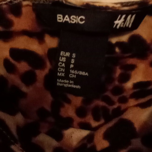 Leopard strapless blouse top H&M S opportunity clearance sale offer