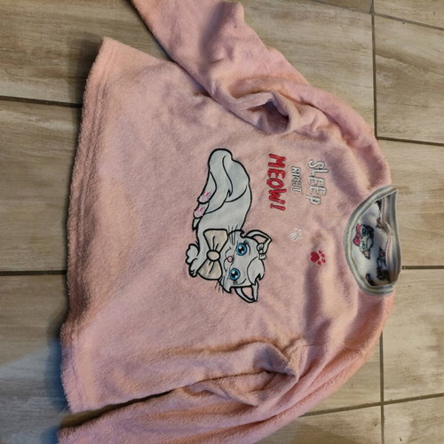 Girls' pajama set 8 years 130cm like new, grey and pink
