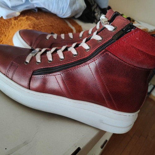 Pitbull leather sneakers crazy horse size 43 like new, red