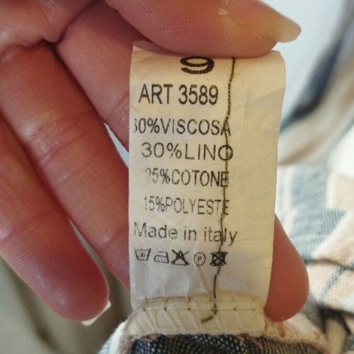 Linen dress short one size like new, made in Italy