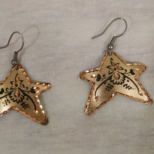 Star earrings used