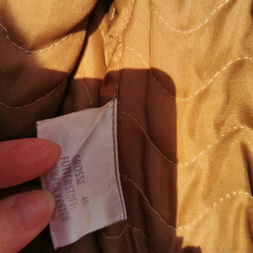 Grosse classic women's suede trench coat with buttons, mustard color