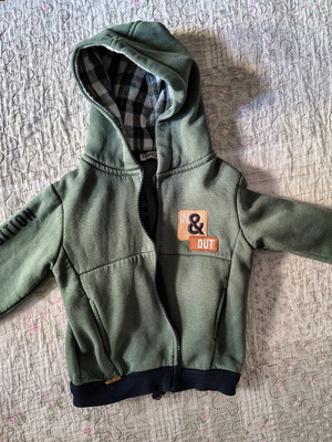 Hype Club toddler fleece jacket 24M khaki with hood