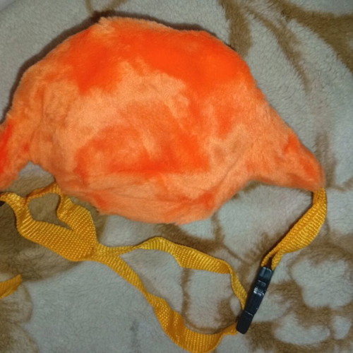 Children's waist bag like new, 25 cm, white and orange