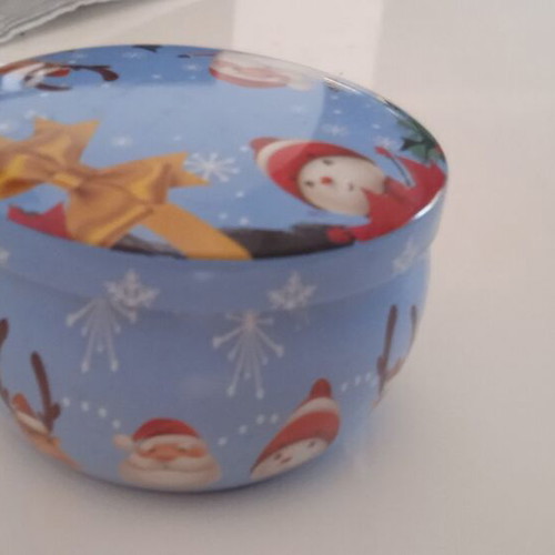 Container for tealight or scented candles new, Christmas design